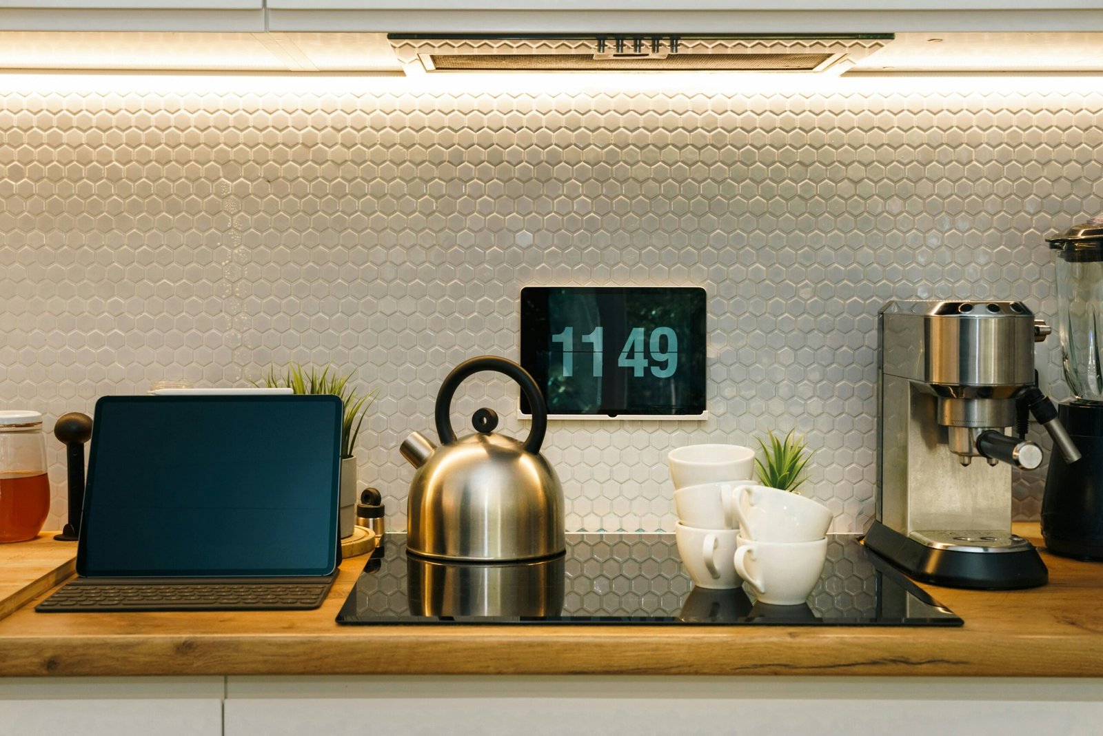 modern digital clock display