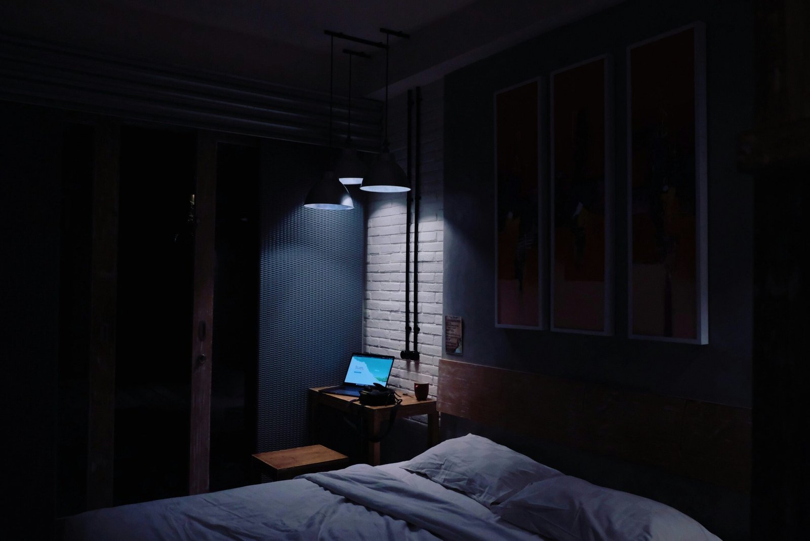 Smart bedroom setup featuring a clock with health sensors